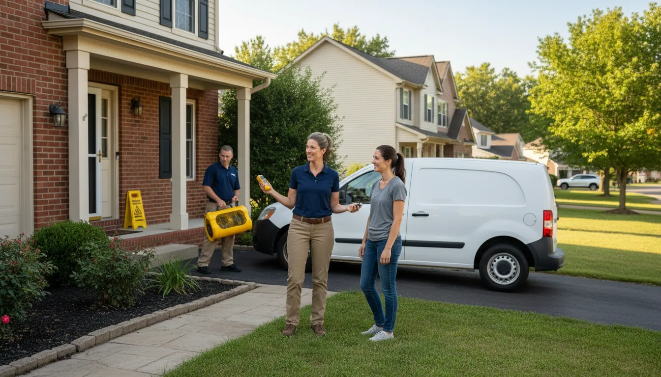 Residential water damage restoration in Carlyle, IL